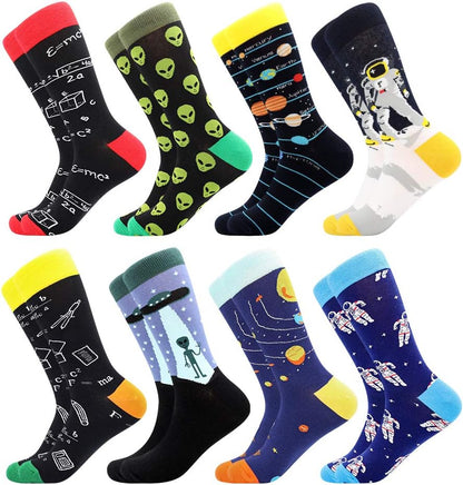 BONANGEL Fun & Funny Novelty Socks for Men - Cool Crazy Animal & Food Graphic Crew Socks