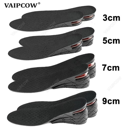 3-9Cm Invisible Height Increase Insole Cushion Height Adjustable Shoe Heel Insoles Insert Taller Support Absorbant Foot Pad