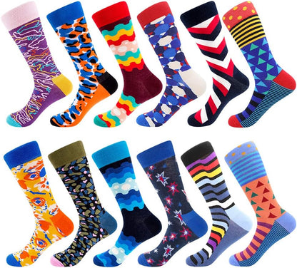 BONANGEL Fun & Funny Novelty Socks for Men - Cool Crazy Animal & Food Graphic Crew Socks