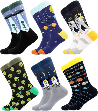 BONANGEL Fun & Funny Novelty Socks for Men - Cool Crazy Animal & Food Graphic Crew Socks