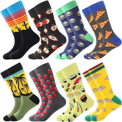 BONANGEL Fun & Funny Novelty Socks for Men - Cool Crazy Animal & Food Graphic Crew Socks