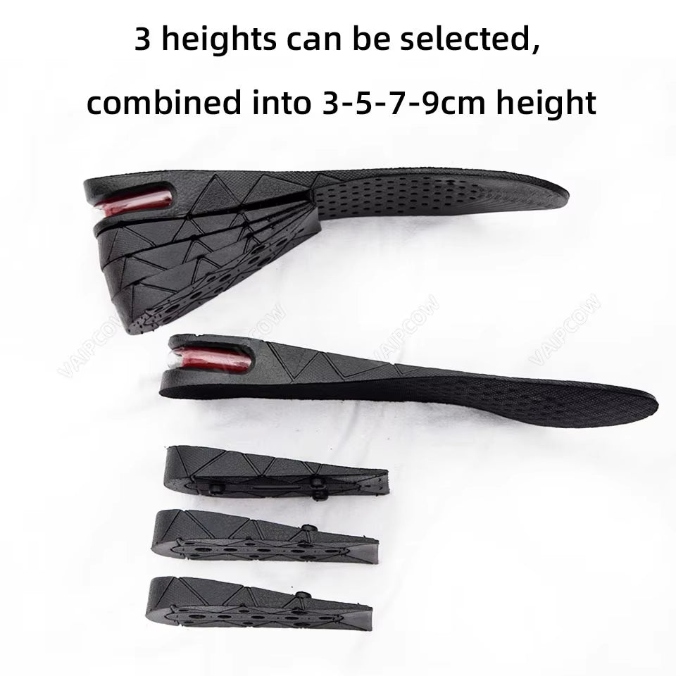 3-9Cm Invisible Height Increase Insole Cushion Height Adjustable Shoe Heel Insoles Insert Taller Support Absorbant Foot Pad